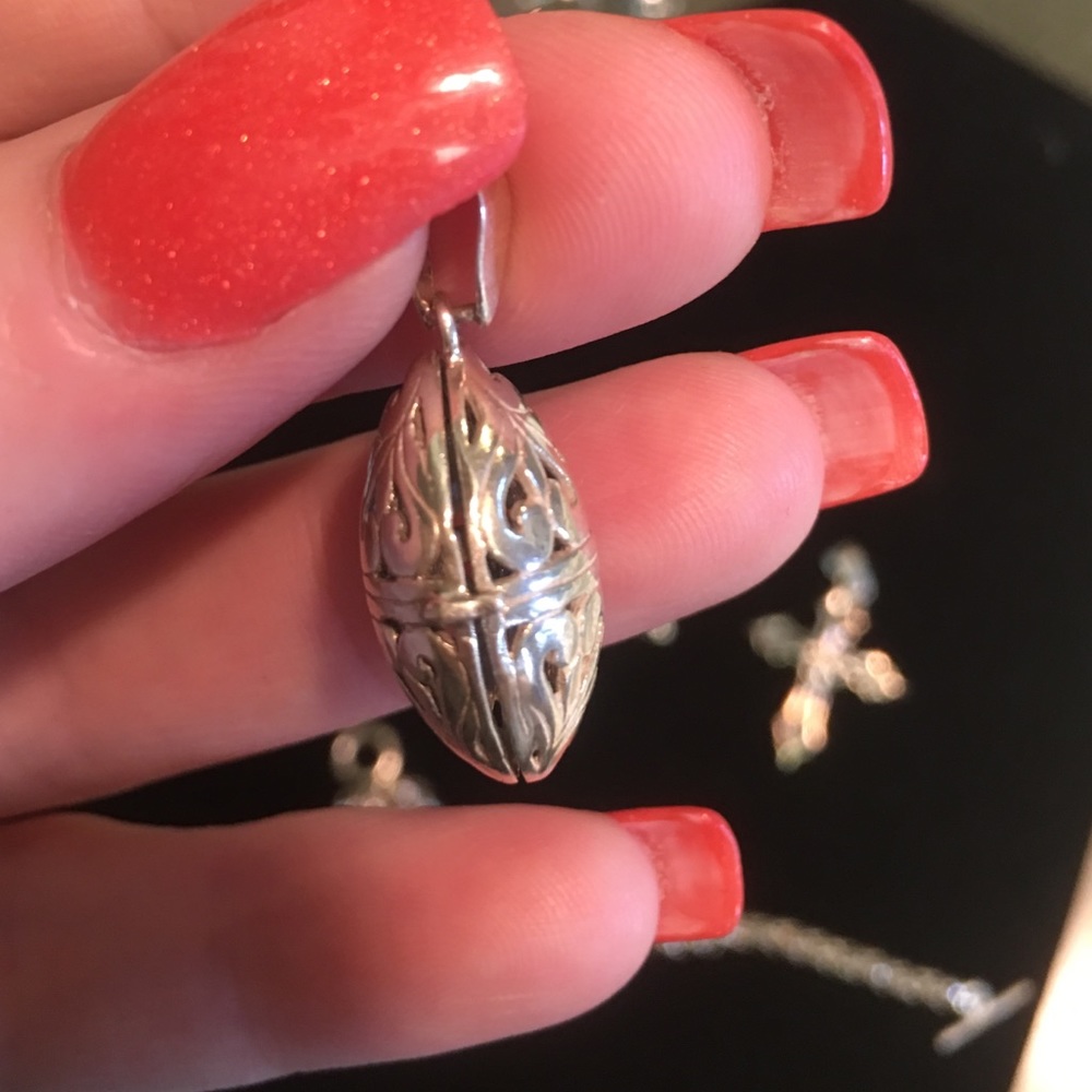 Solid Sterling Silver .925 Opening Hinged Pendant… - image 2